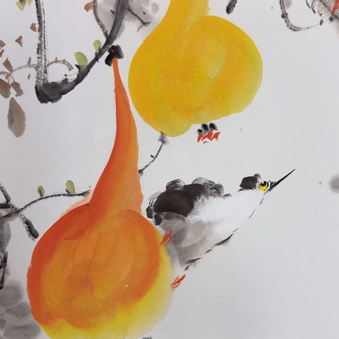 国画纯手绘山水花鸟作品