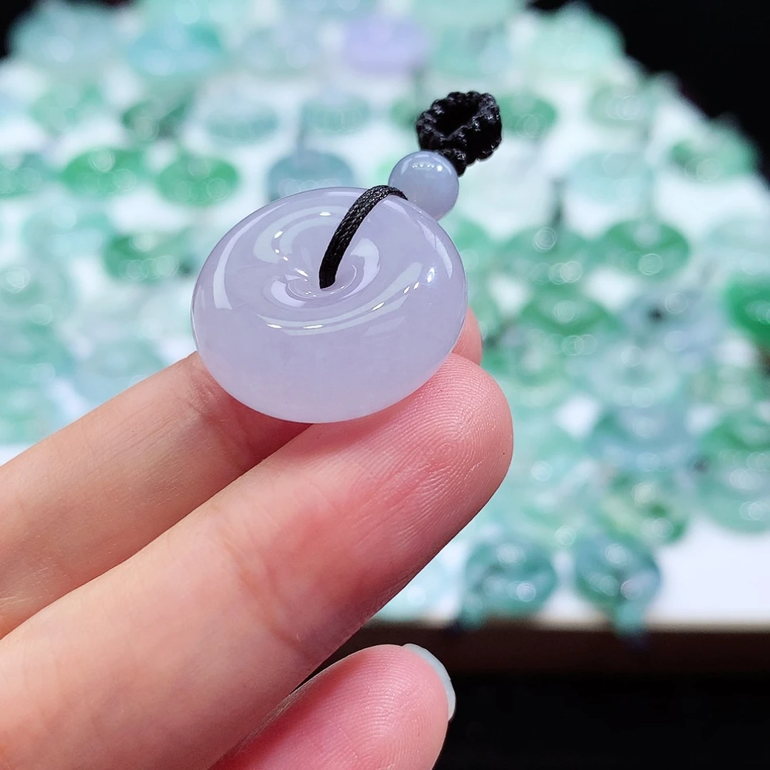 颈饰足铂镶嵌翡翠22