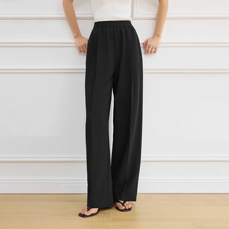 【许半夏推荐】范思蓝恩黑高腰腰头遮肉裤小黑裤25FS11333