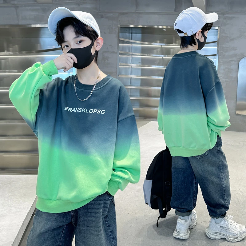 儿童装男童卫衣春秋款2025新款6-12岁潮款中大童春季洋气男孩休闲