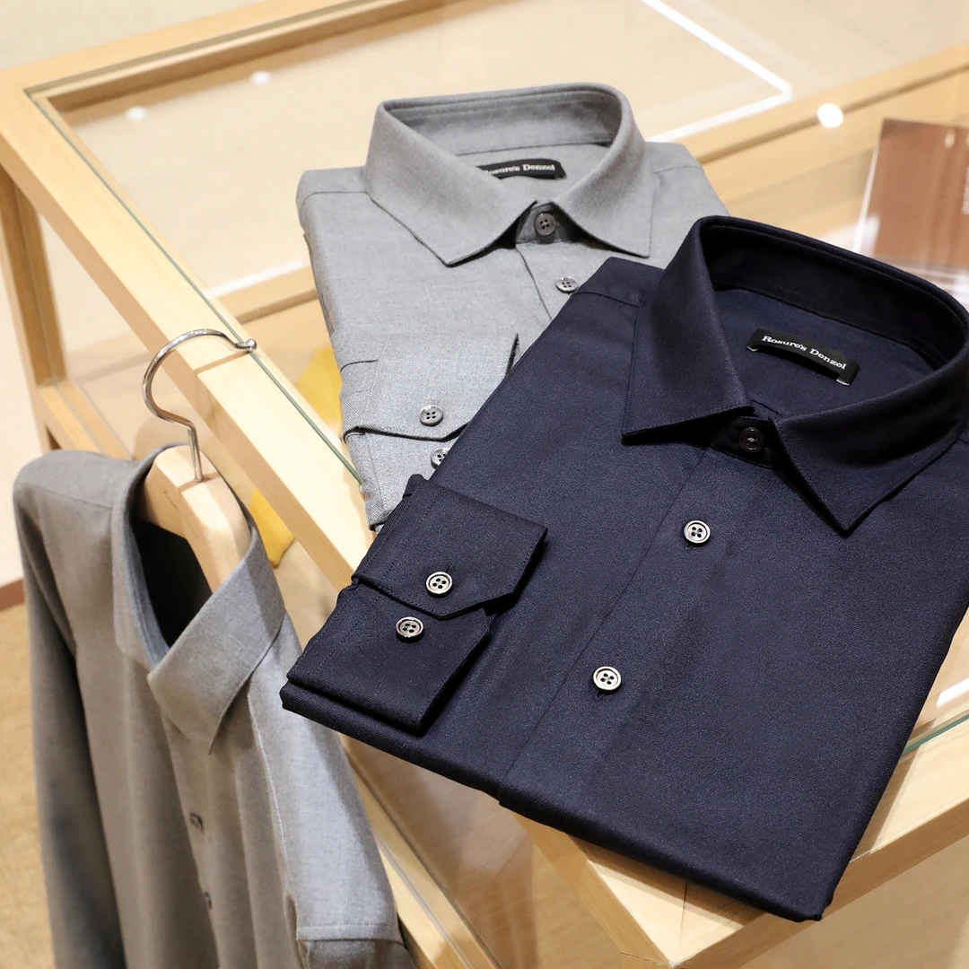 【251006098】质感与高阶 重磅蚕丝羊毛羊绒男士商务休闲长袖衬衫