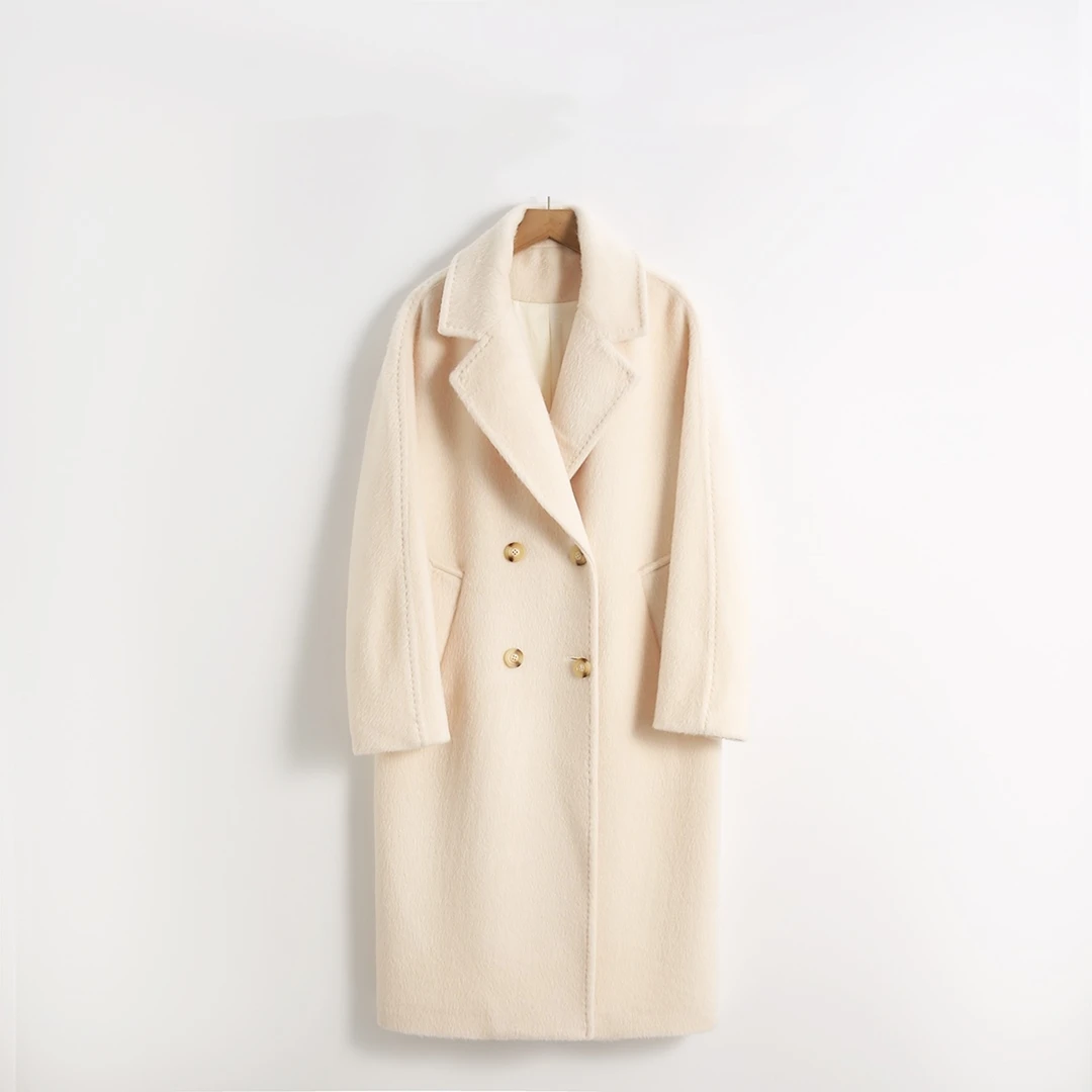 【木木琳专属】女装秋冬长款时尚毛呢外套休闲毛呢初剪西气质【801】