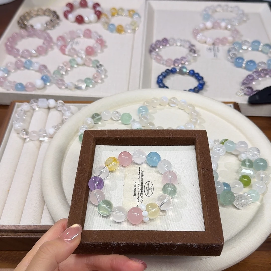 ღ****水晶未镶嵌手链拍2单是总价 多宝手串
