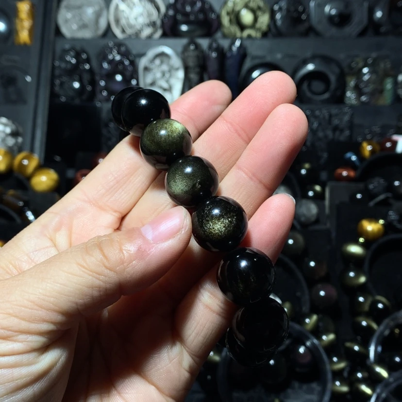 【闪购商品】黑曜岩手串未镶嵌天**宇