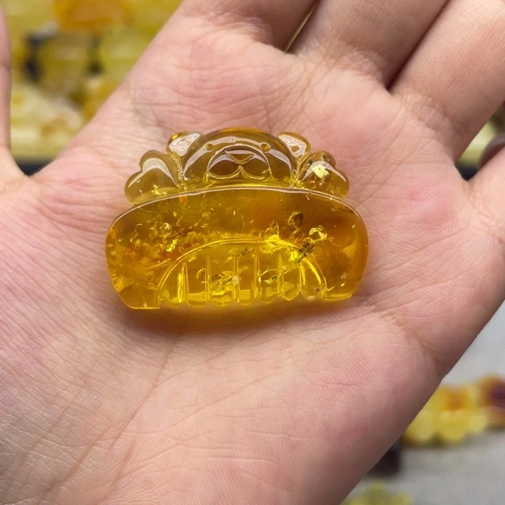 未镶嵌琥珀裸石天然琥珀蜜蜡梳子5.5g