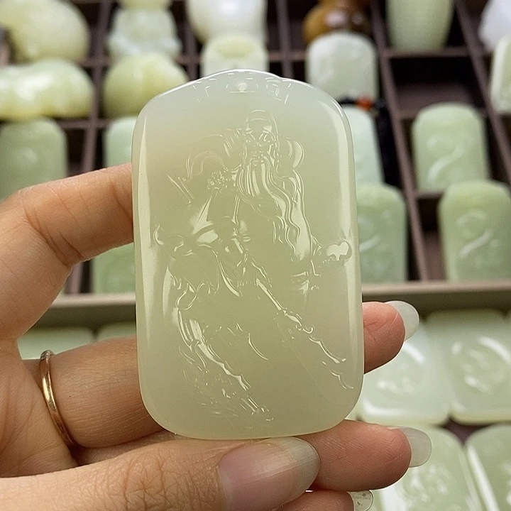 昆仑石双面关公牌