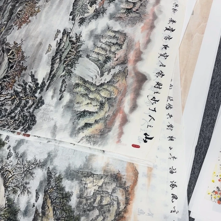 秦***东国画绘画作品多次参加全国及