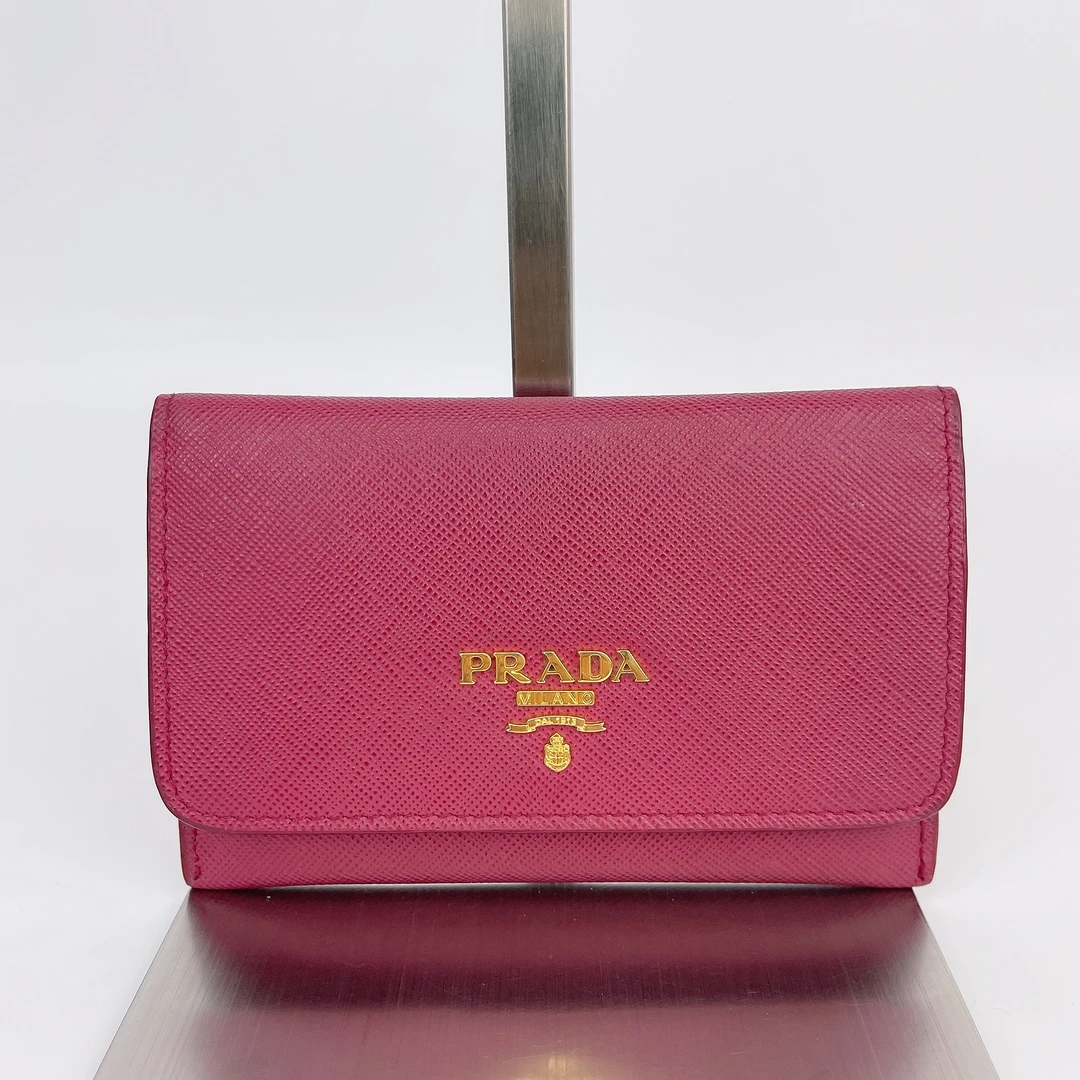 95新 Prada/普拉达 普拉达 红色钱包底长12 M692