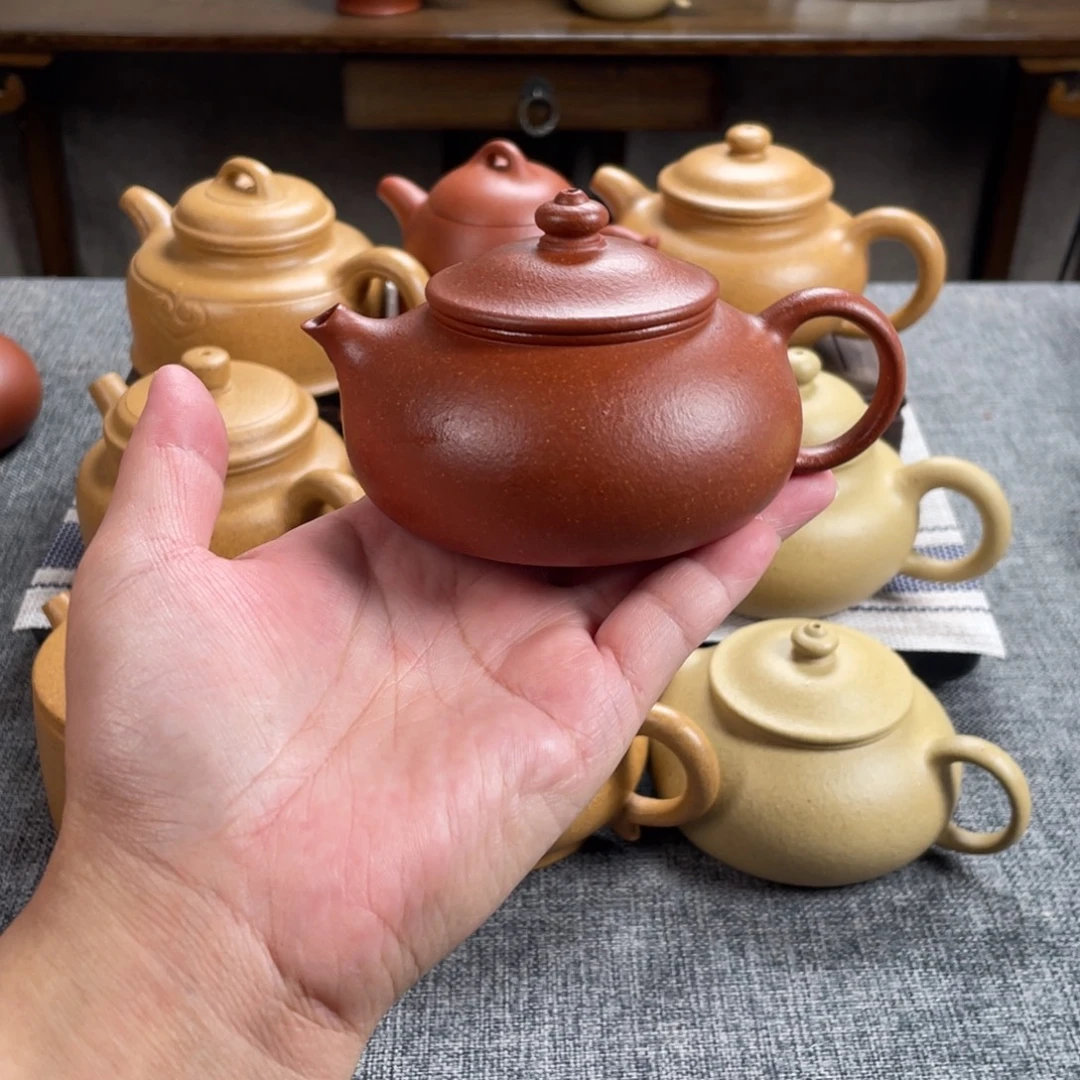 茶壶紫砂红降坡寒江全手40目170
