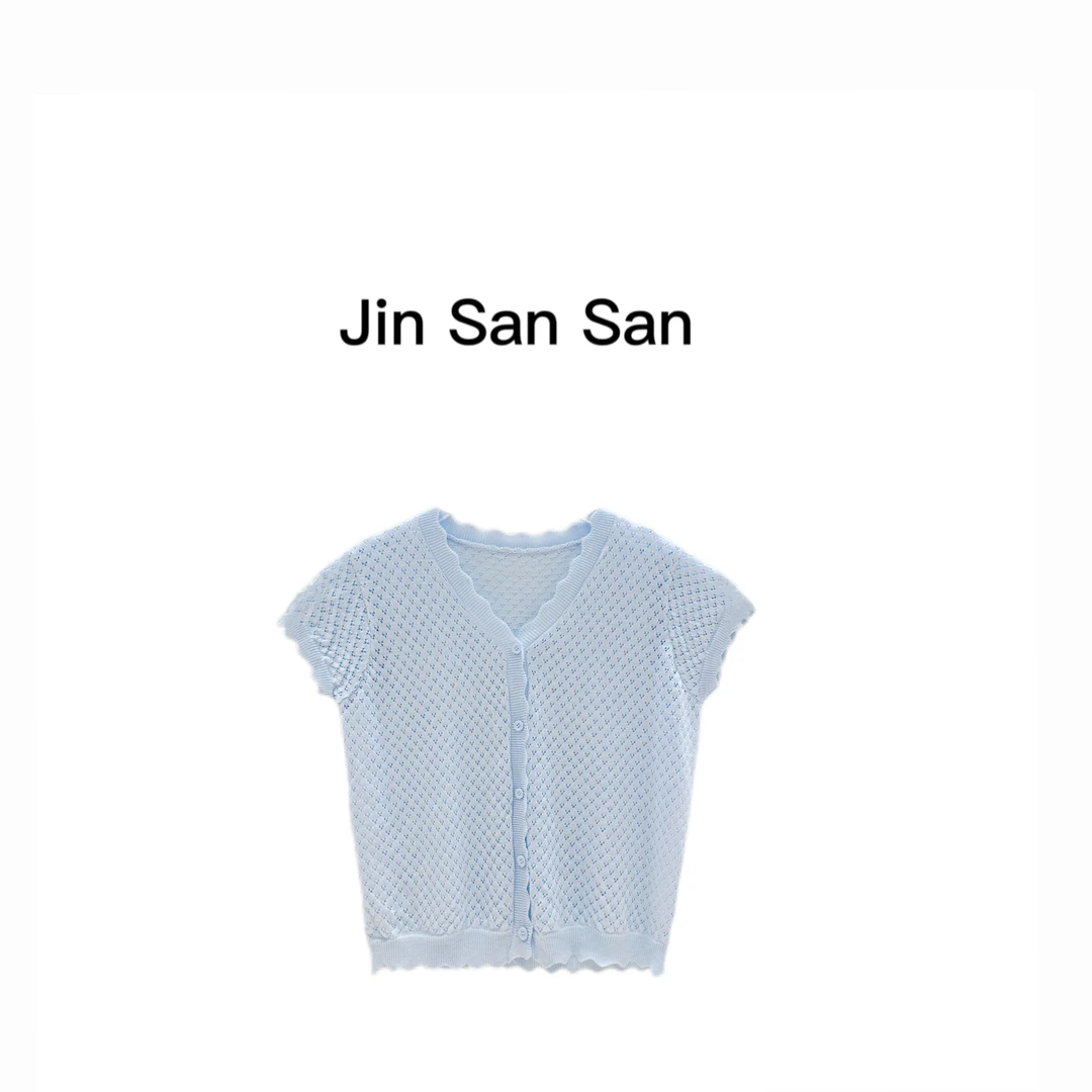 熙薇【浪花朵朵】2025夏季新款时尚休闲设计师天-丝上衣H2961