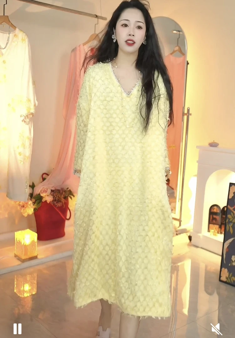 新款气质桑蚕丝连衣裙女装20253044
