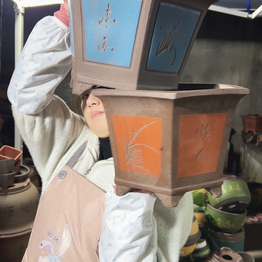 32红六方+32蓝六方花盆