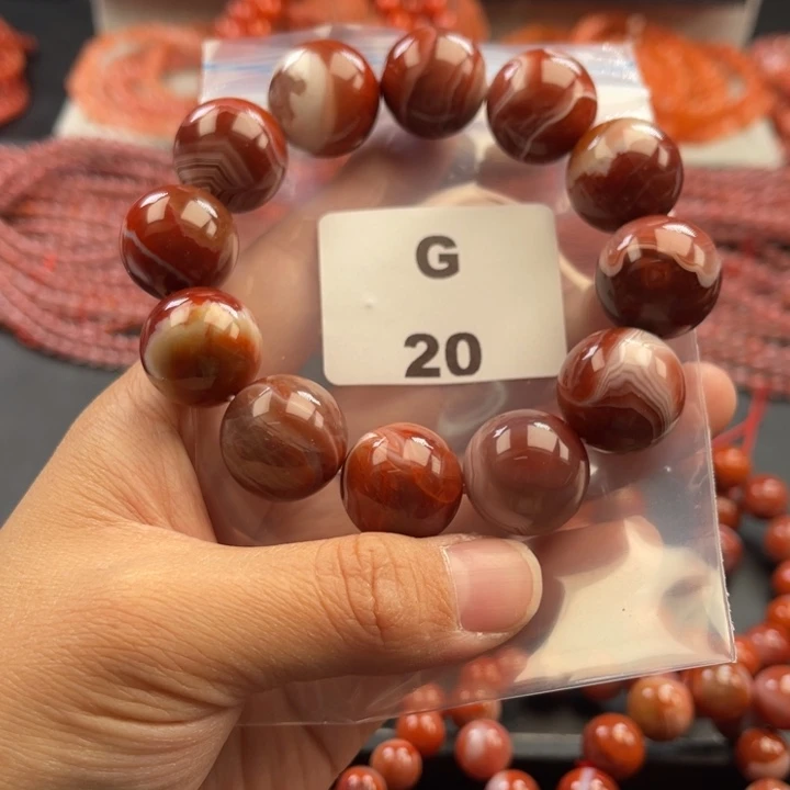 南红玛瑙未镶嵌多样性发货默认微瑕称重18mm