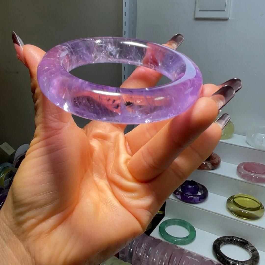 水晶手镯60圈口6号未镶嵌