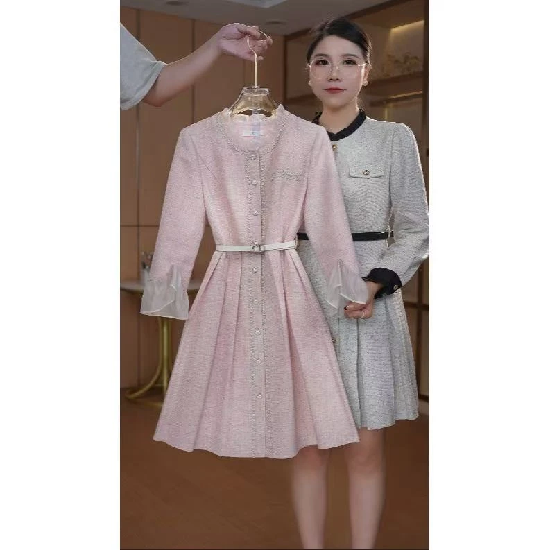 【语馨服饰轻奢女装】1815气质收腰显瘦连衣裙