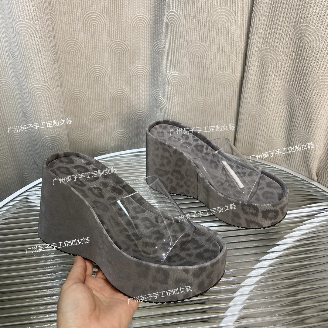 【英子推荐】308-10厚底增高10公分~超高一字拖露趾休闲百搭女凉鞋