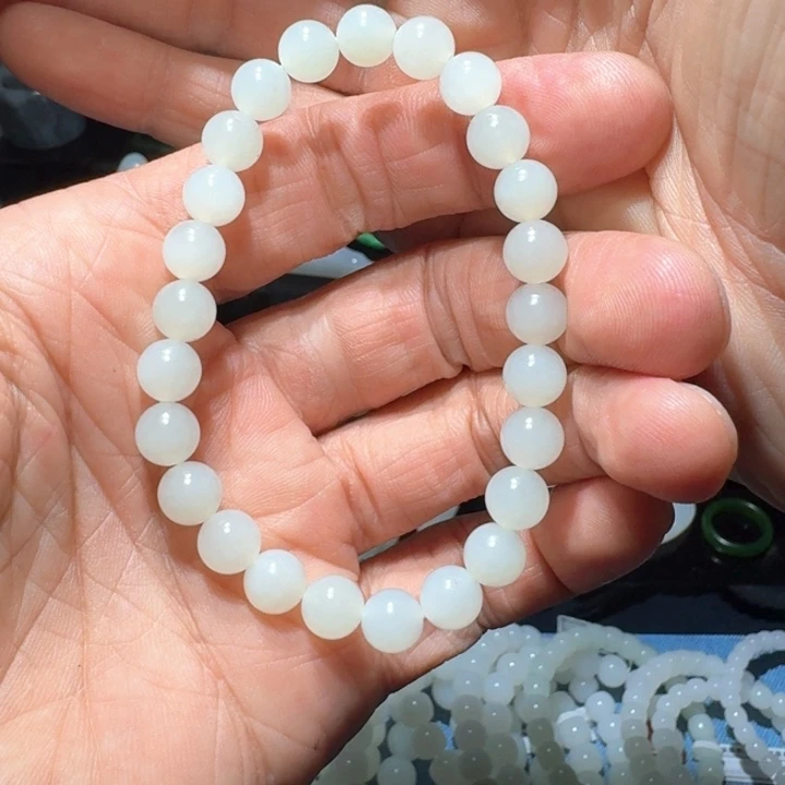 和田玉颈饰未镶嵌和田玉0.8圆珠