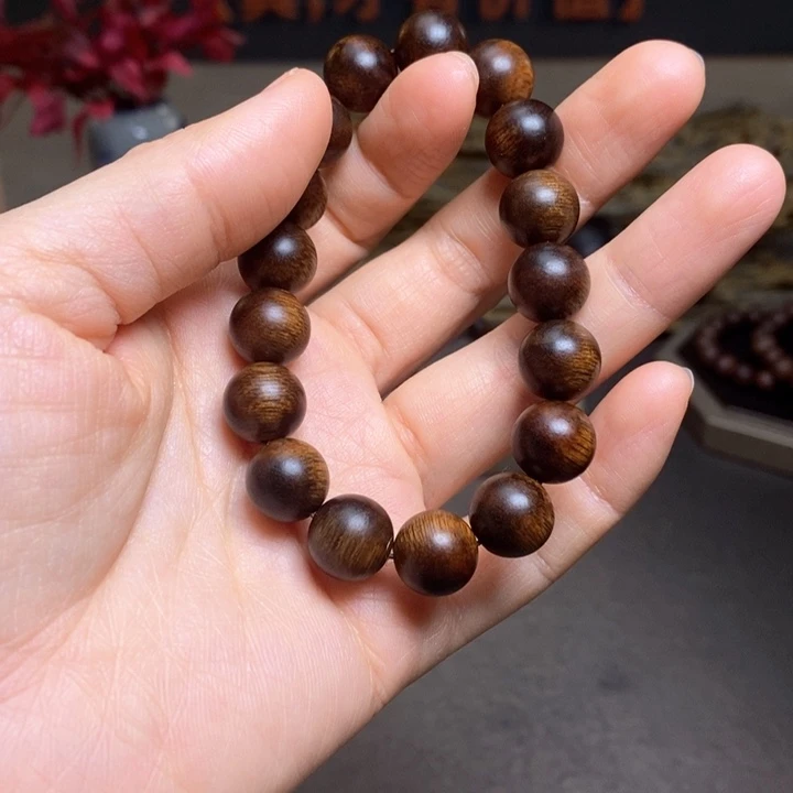沉香手串越南芽庄黄棋玉化1.2
