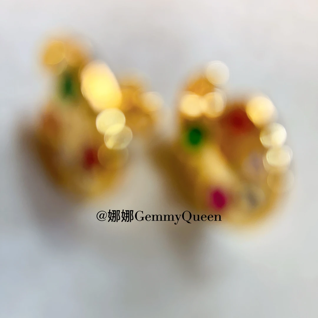 铜合金合成锆石耳饰 娜娜GemmyQueen耳环