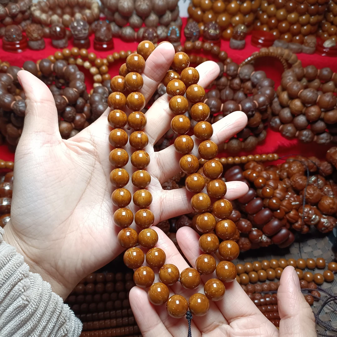 精品紫金鼠圆珠脖挂54颗1213尺寸精致小巧佩戴合适圆润福润饱满圆