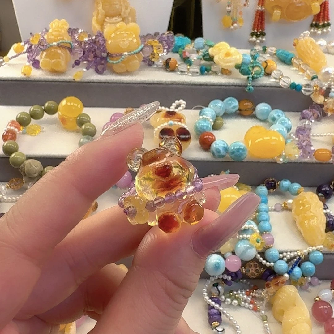 琥珀未镶嵌手链琥珀