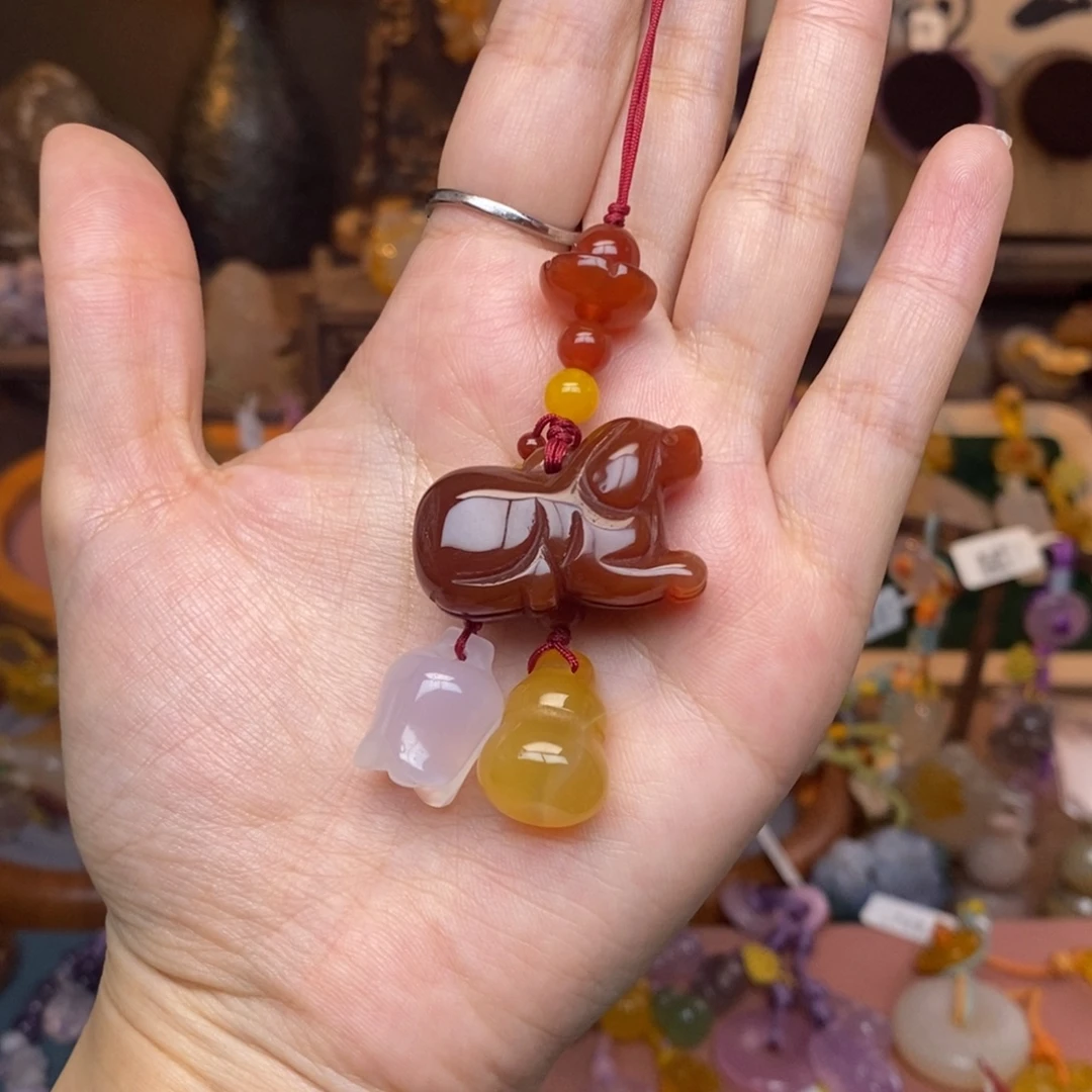 玛瑙/玉髓未镶嵌车挂