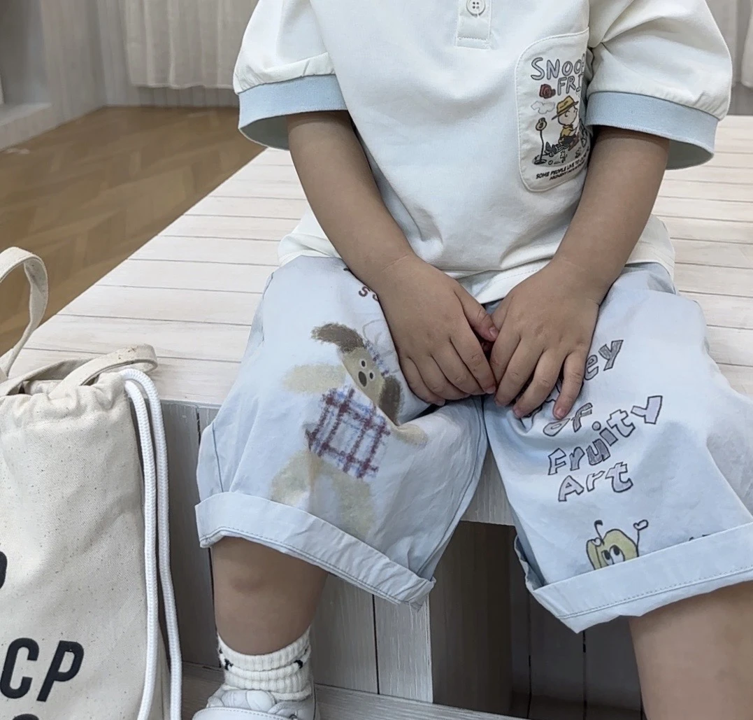 【棉逗熊春款】男童韩版春季休闲中大童百搭裤子-15237