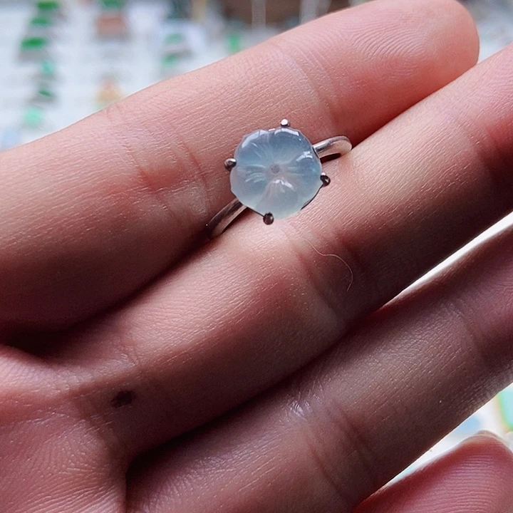 翡翠银S925镶嵌戒指