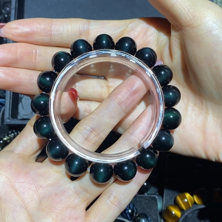 黑曜岩手链未镶嵌熬****人