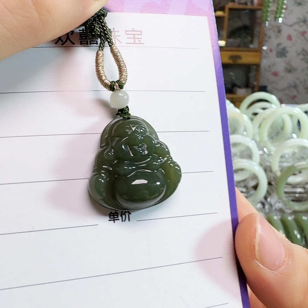 和田玉未镶嵌手镯佛公