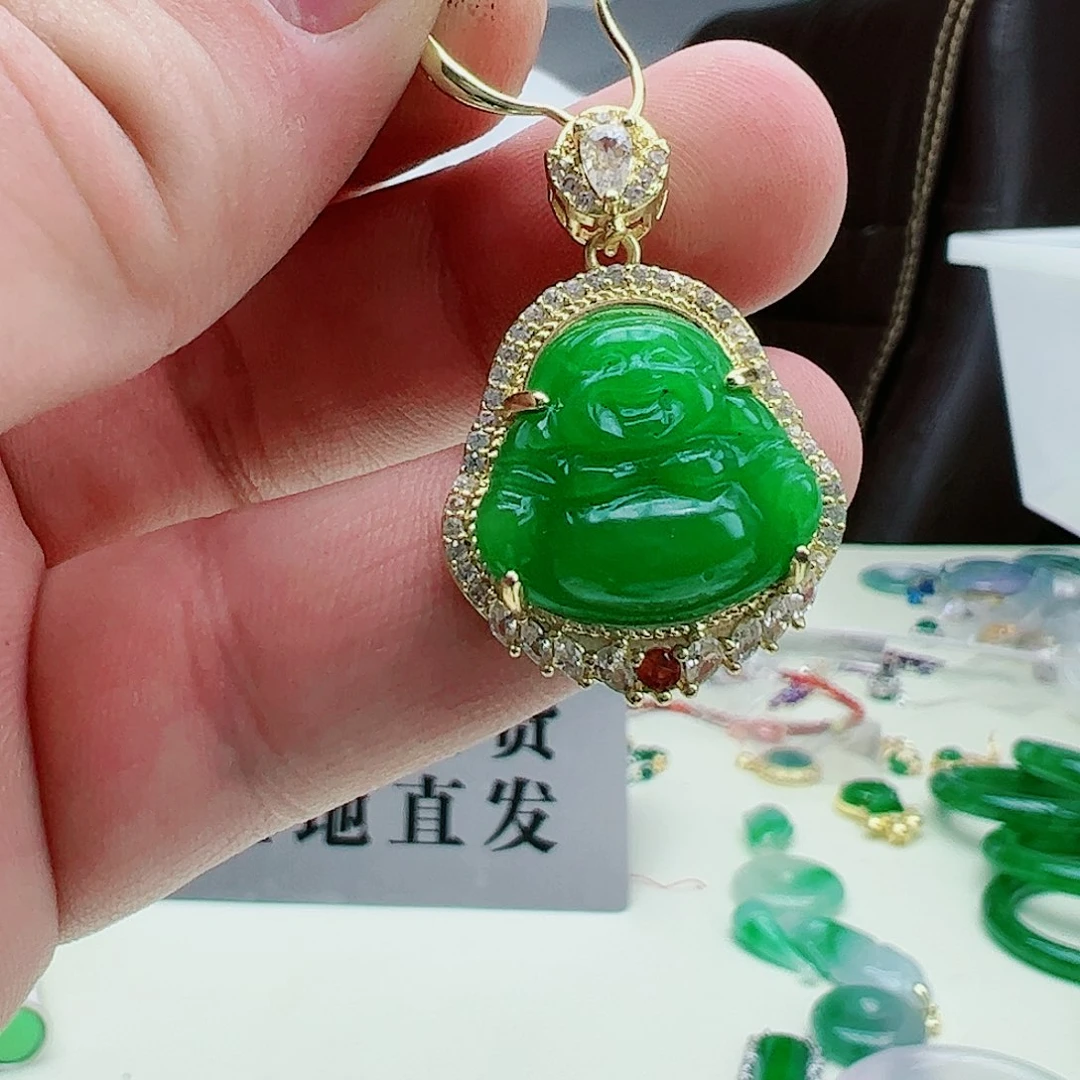 翡翠吊坠(赠链)银S925镶嵌