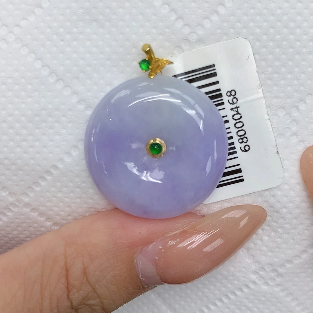 颈饰18K金镶嵌翡翠