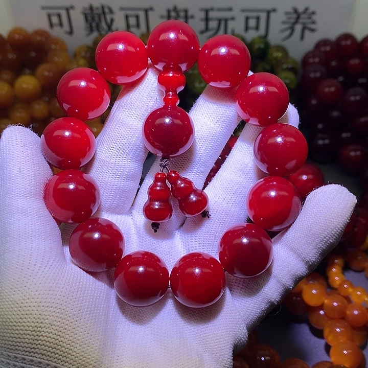 松木手串/手链1.8 帝王血龙木高冰透