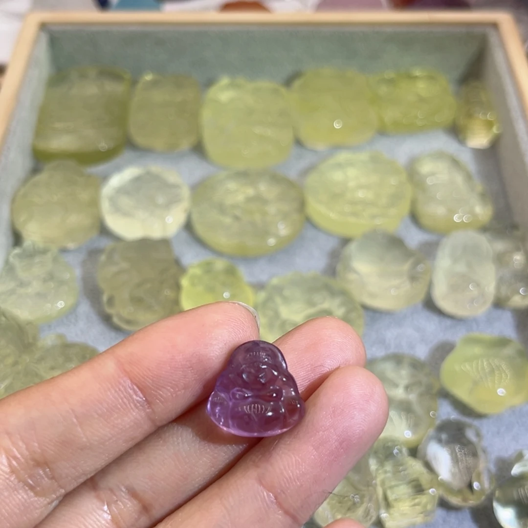 水晶颈饰银S925镶嵌任*玥紫水佛公16