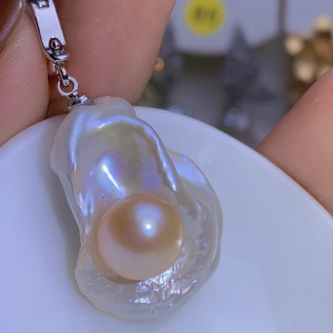 淡水珍珠淡水珍珠银S925镶嵌