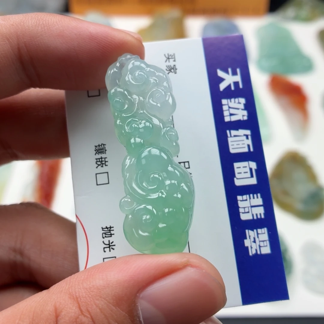 定制翡翠未镶嵌翡翠如意