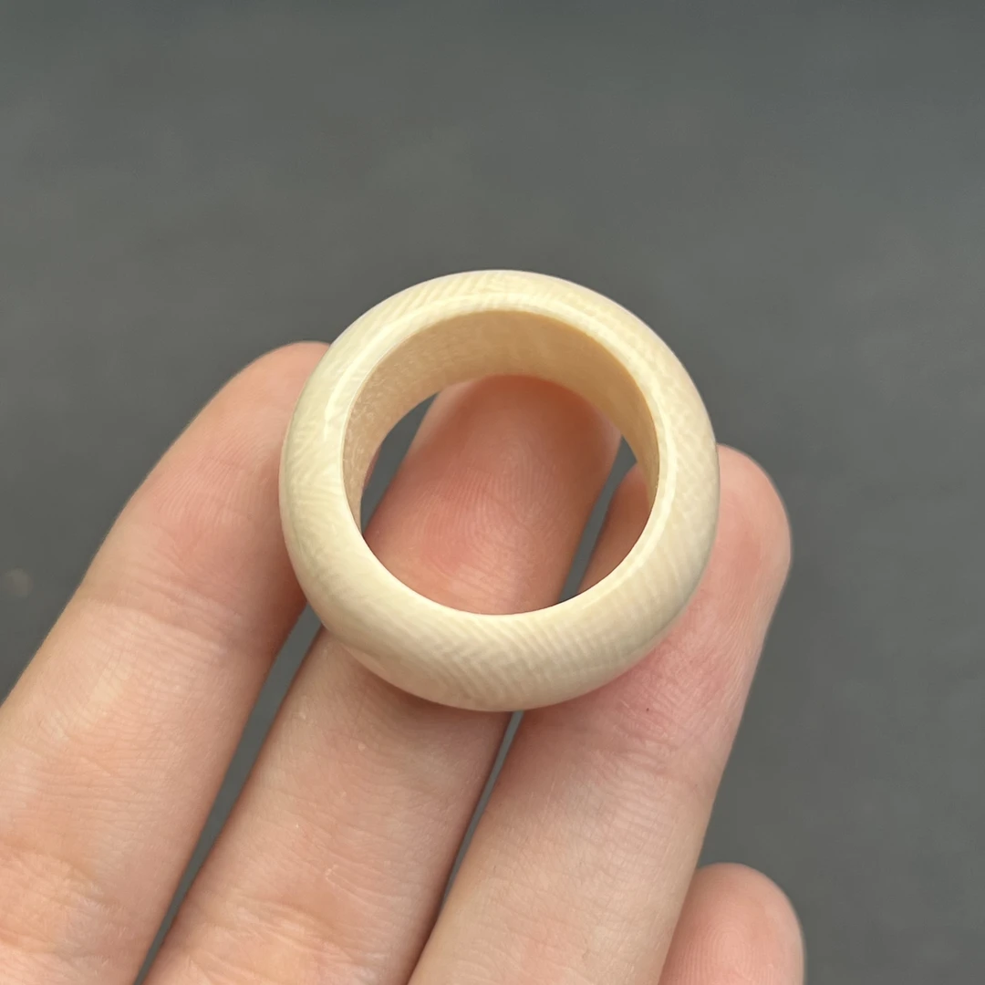 J4203天然猛犸牙 扳指 20.7*14.6mm支持鉴定 假一罚四