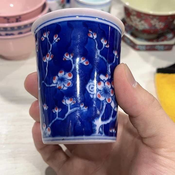 瓷片///////景德镇陶瓷杯子。120ml 红。