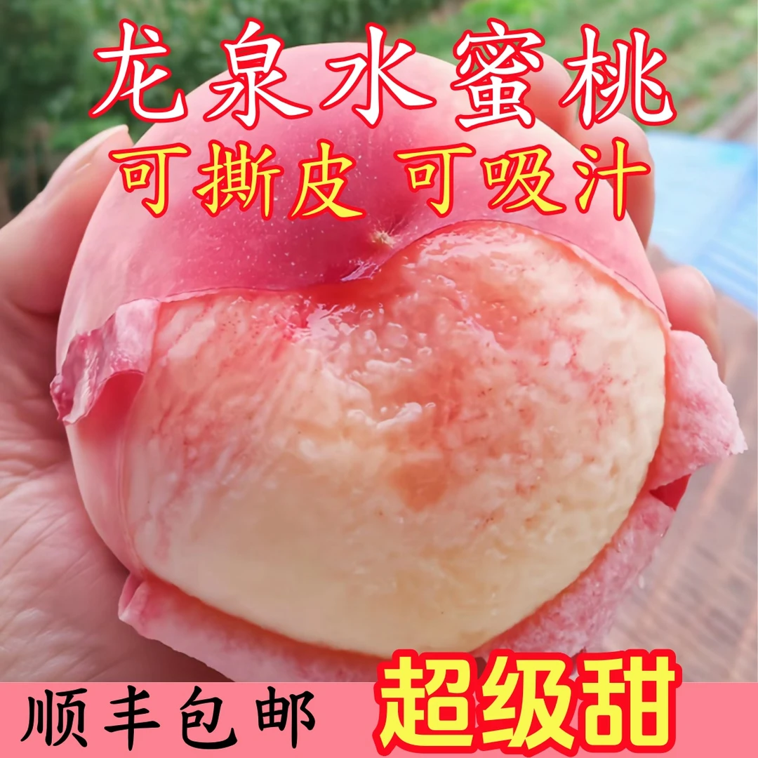 龙泉水蜜桃甜蜜新鲜采摘水蜜桃龙泉驿水蜜桃软桃礼盒装大果多汁