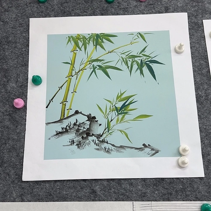 国画国画立体兰花作品