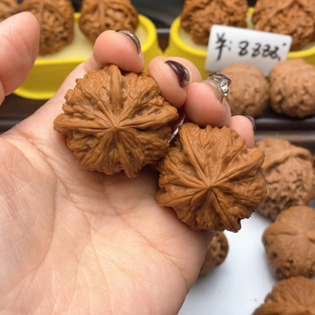 把件文玩核桃409号凹底四