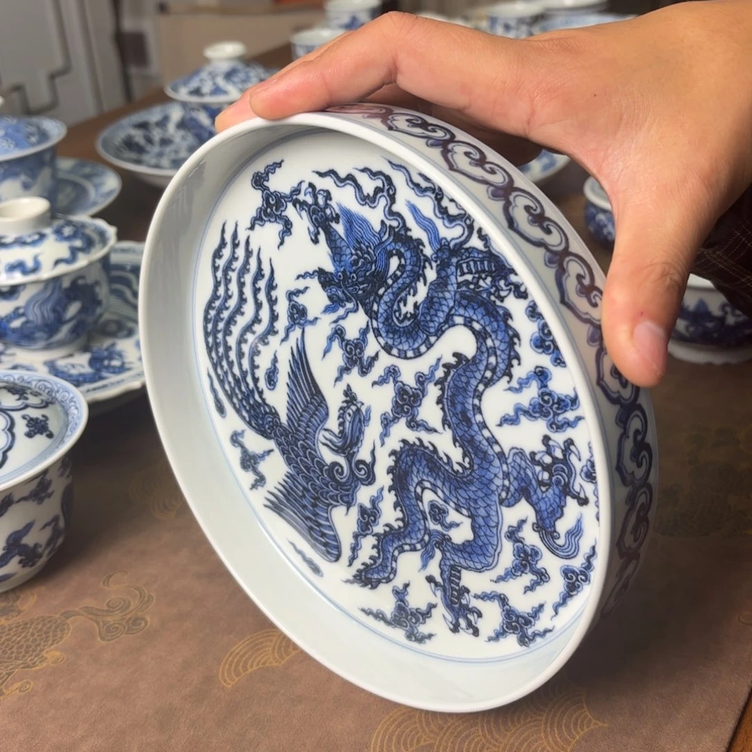 摆件陶景德镇手绘茶器