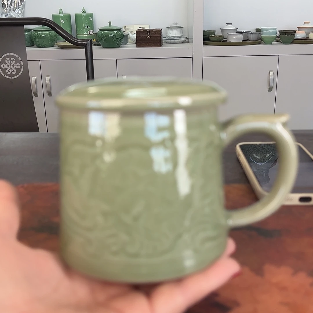 龙泉云间青瓷小米茶器