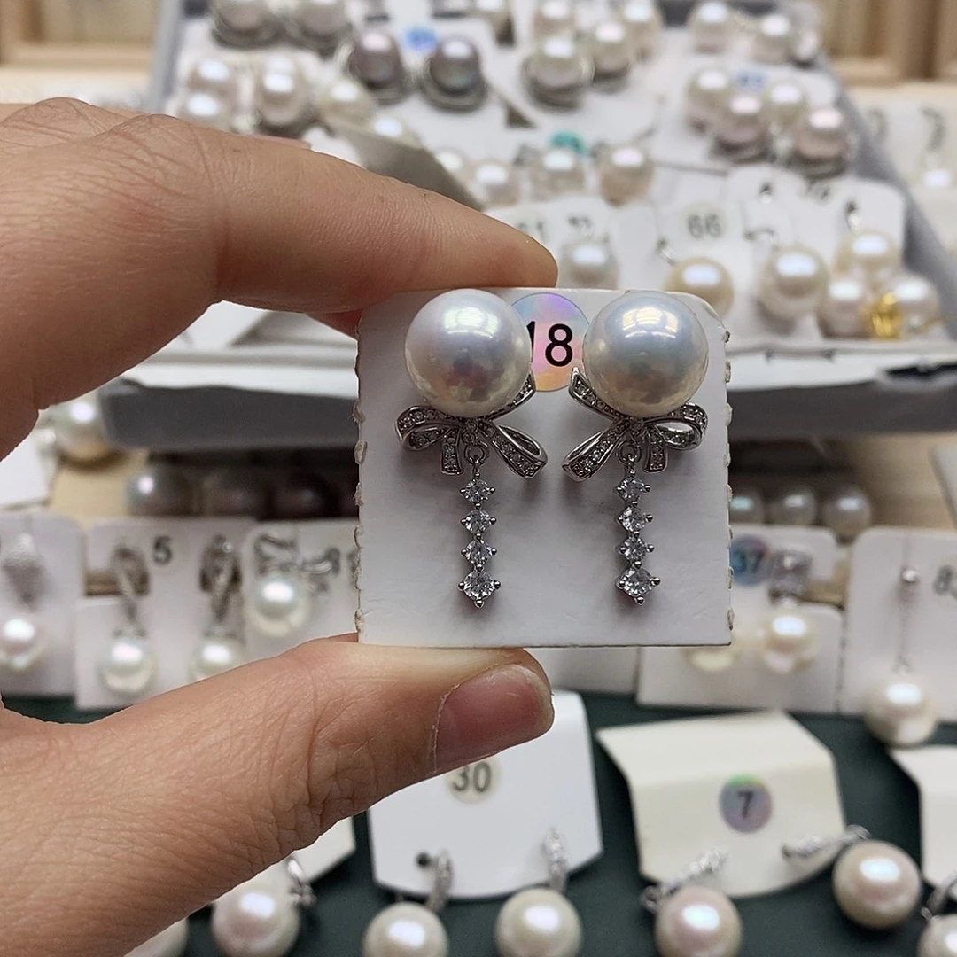 淡水珍珠银S925镶嵌颈饰