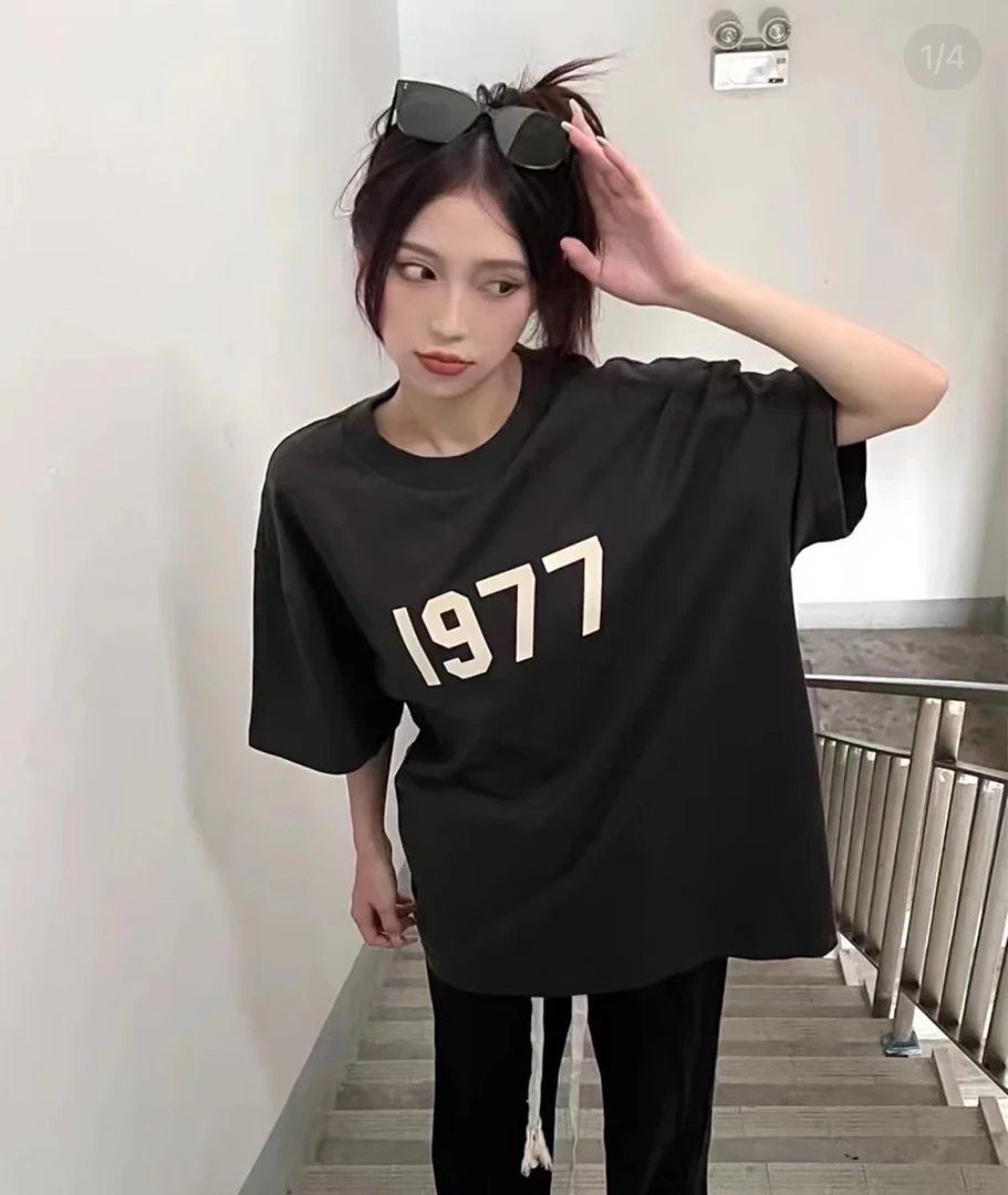 1977短袖炭黑色高克重男女同款