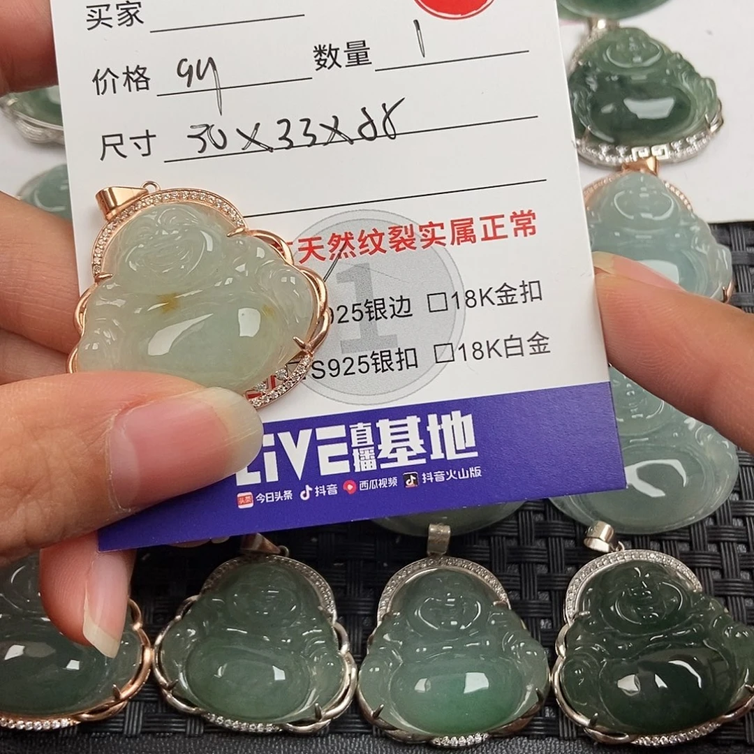 翡翠银S925镶嵌颈饰