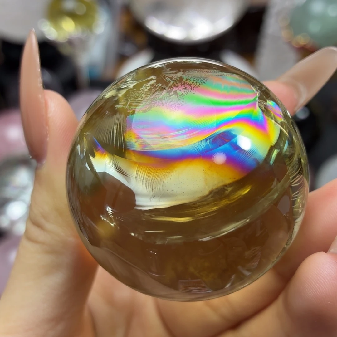 黄晶珠宝半成品未镶嵌黄水晶4.50cm