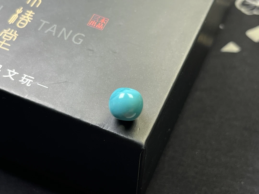 水波纹 原矿绿松石老型 直径8.9 高8 全品无暇