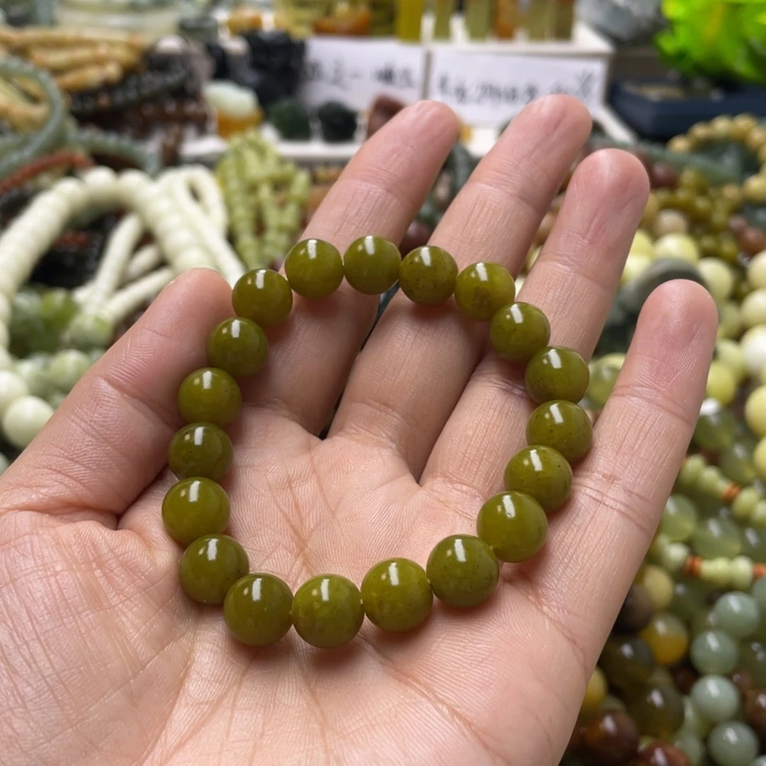 蛇纹石玉手链未镶嵌