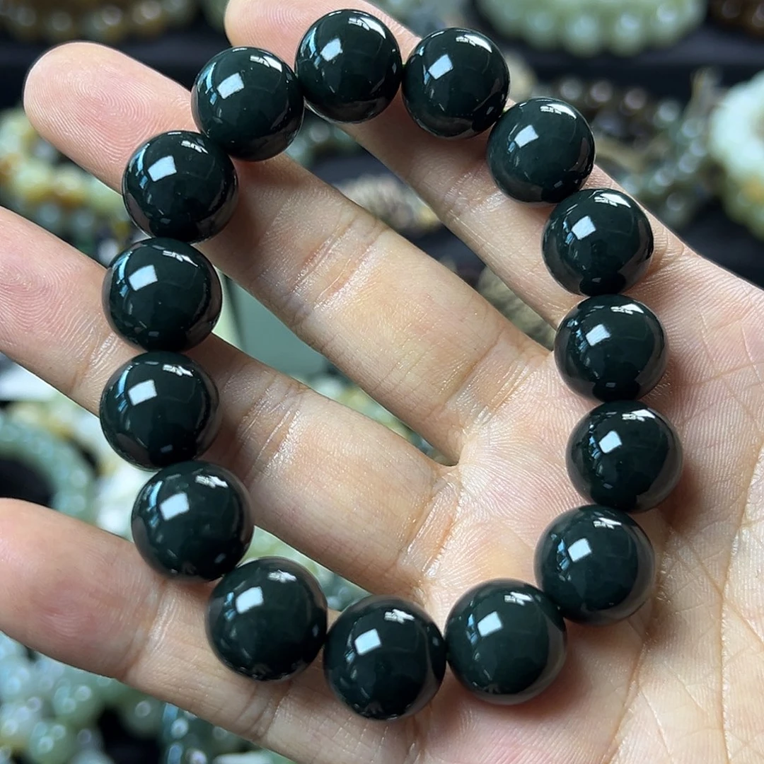 和田玉手链未镶嵌嘟**哝包容 微结构